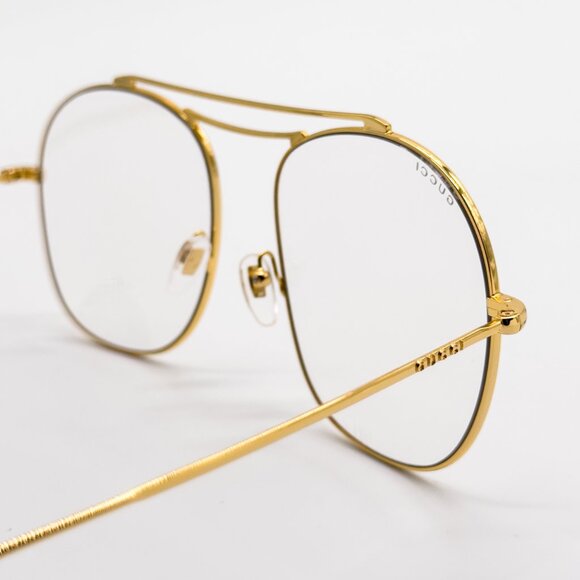 NEW GUCCI GG1479S 001 EYEGLASSES WOMEN GOLD AVIATOR EYEWEAR GUCCI - Picture 10 of 13